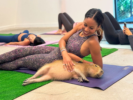 Baby Capybara Yoga