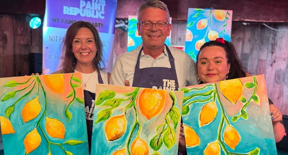 Paint &amp; Sip Party Sicilian Lemons