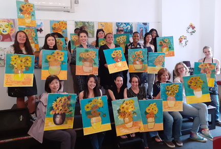 Paint Van Gogh's Sunflowers
