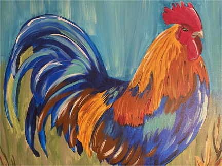 Rustic Rooster Art Class