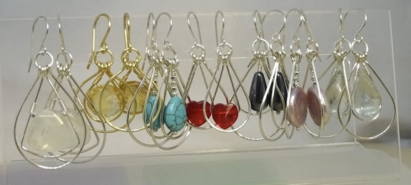 Wire Loop Gemston Teardrop Earrings Workshop