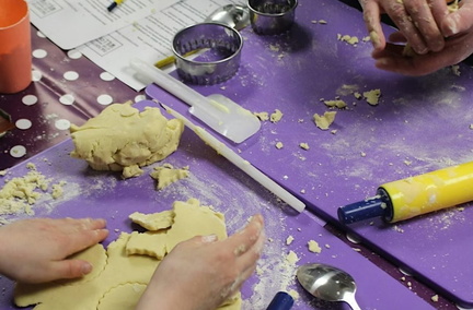 Family baking session