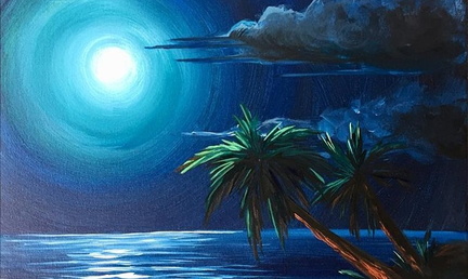 Cloaked Moonlight Painting Class