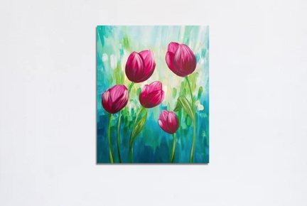 Paint Nite Springtime Tulips