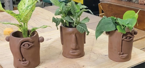 Ceramic Face Planter Class