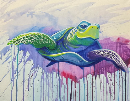 Painting Class - Colorful Turtle