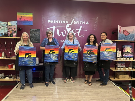2x Paint Points - Leaping Dolphin Sunset