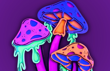Resin Black Light Mushroom Workshop
