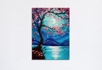 Paint Nite Sparkle Cherry Blossom