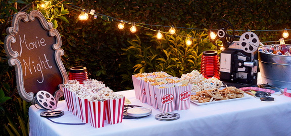 Outdoor movie night