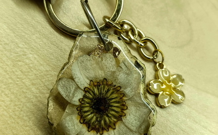 Resin Flower Keychain