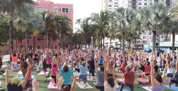Yoga at Pompano Beach
