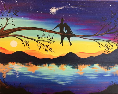 Paint Night Evening Star - Pinot's Palette