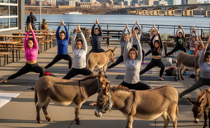 Mini Donkey Yoga