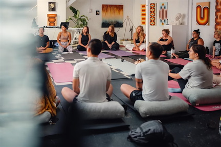 Yoga & Art in an Art Gallery