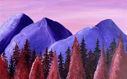 Violet Mountain Paint & Sip